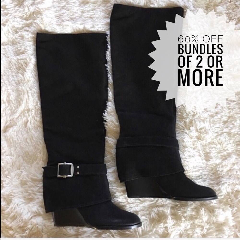 👌nwt // Vince Camuto •leather wedge boots